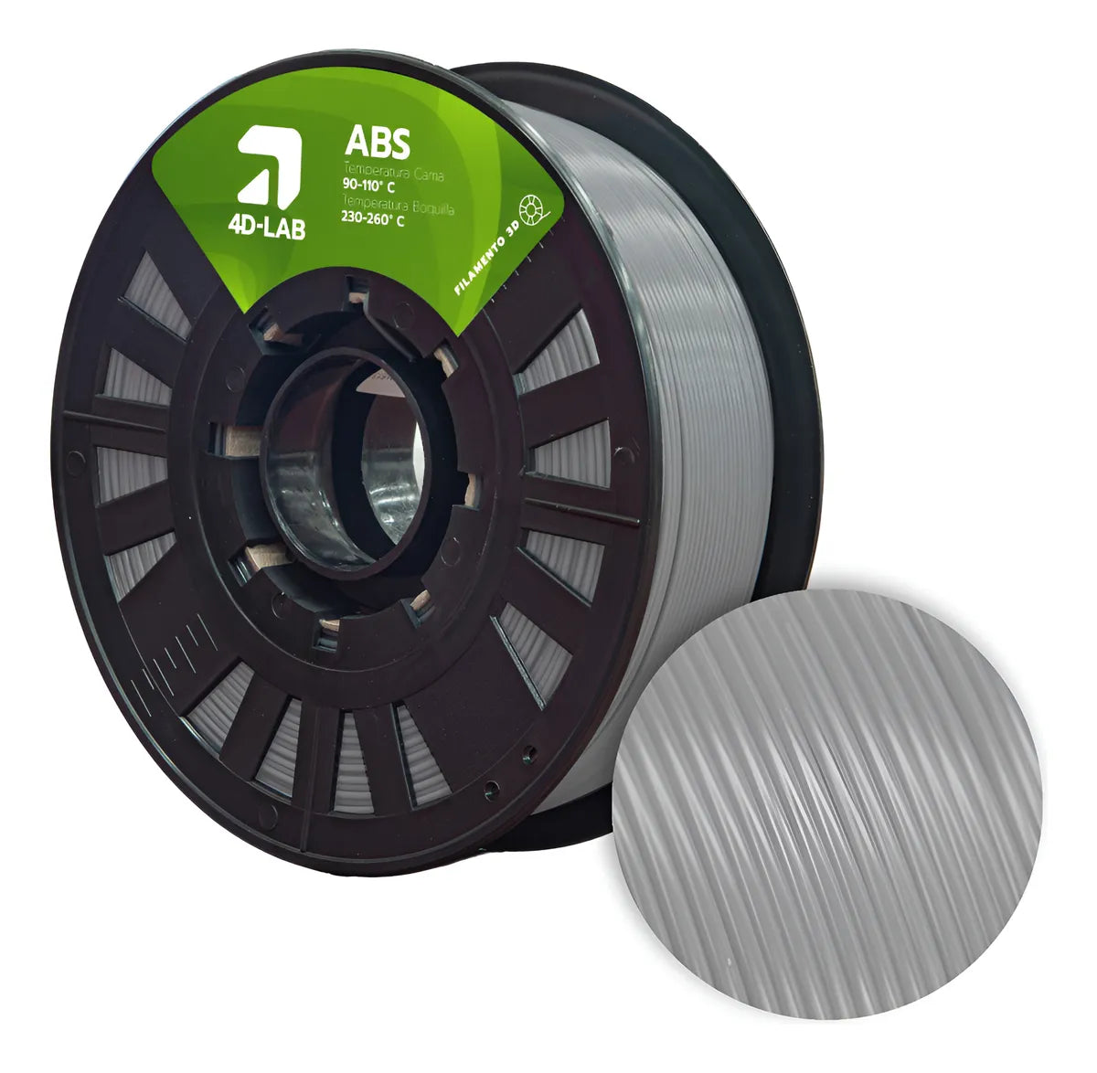FILAMENTO ABS X 1 KG GRIS 4DLAB