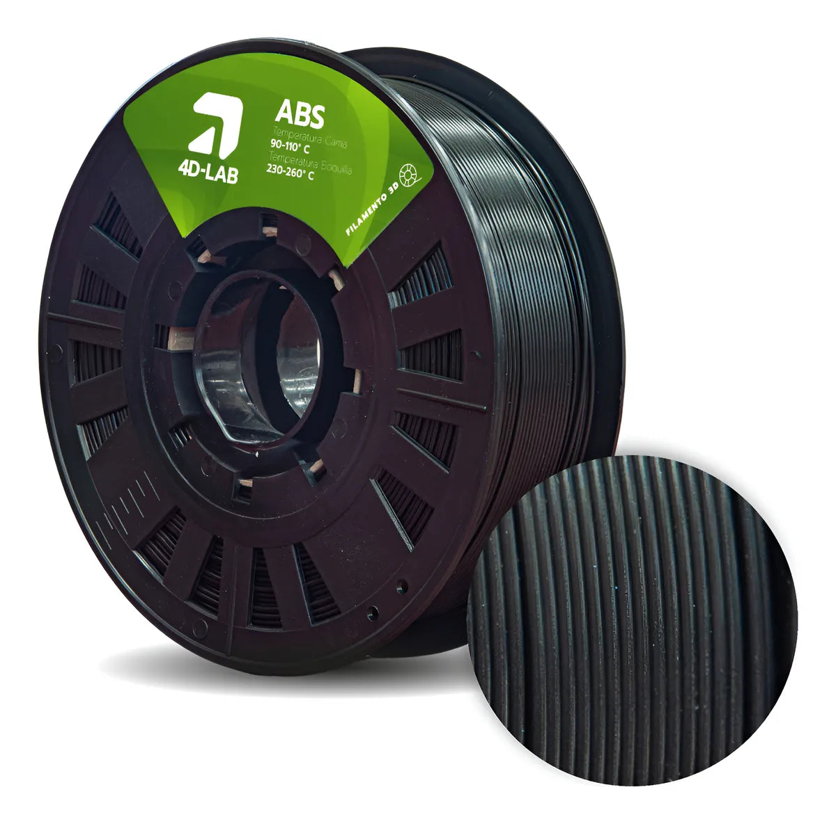 FILAMENTO ABS X 1 KG NEGRO 4DLAB