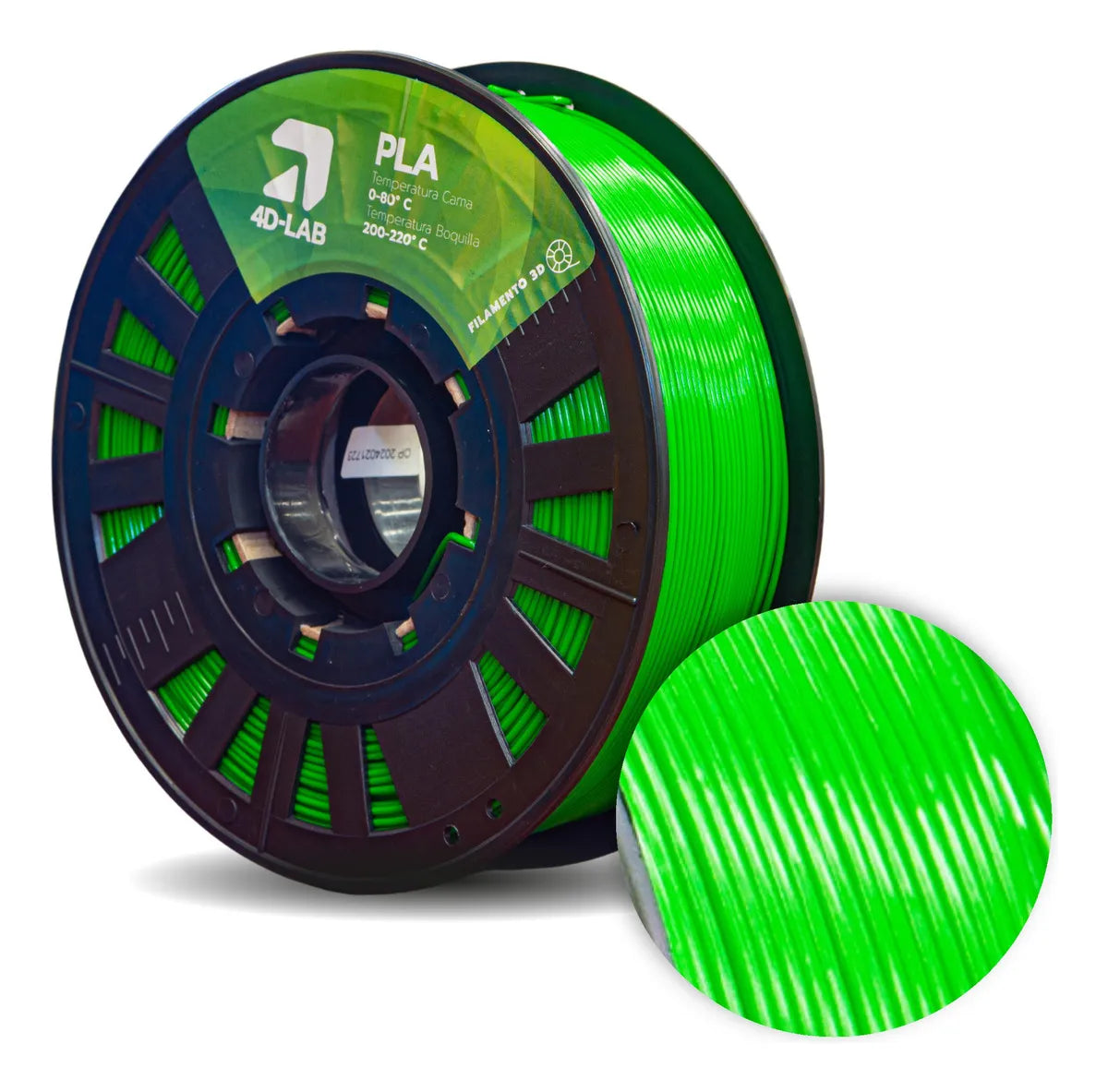 FILAMENTO PLA X 1 KG VERDE BICHE 4DLAB