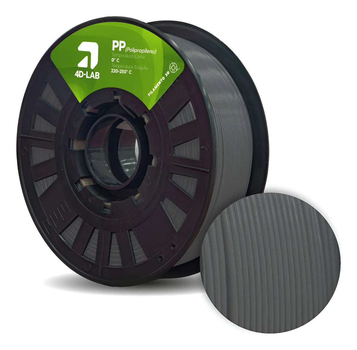 FILAMENTO POLIPROPILENO X 1 KG GRIS 4D LAB