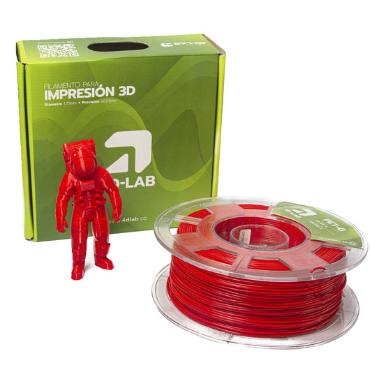 FILAMENTO PETG X 1 KG ROJO 4DLAB