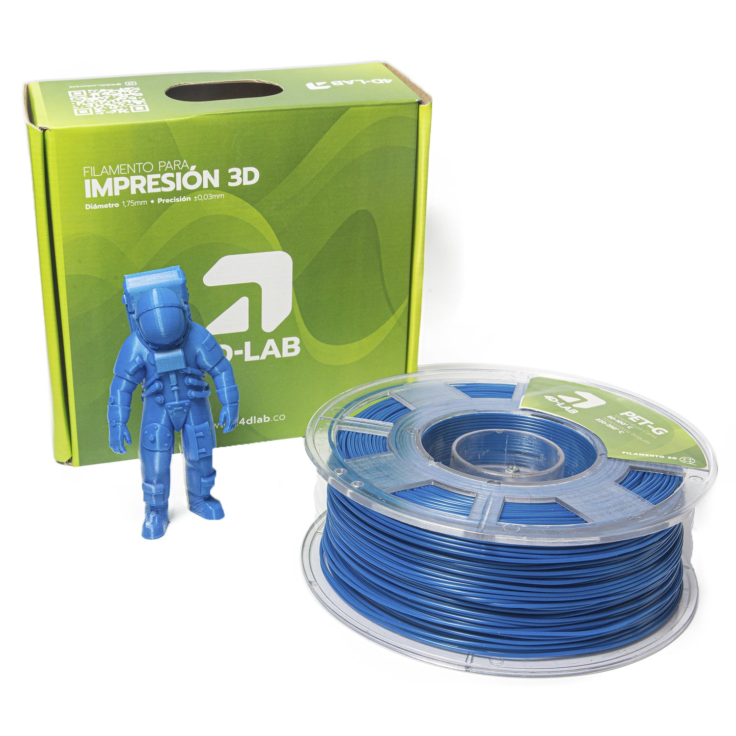 FILAMENTO PETG X 1 KG AZUL REY 4DLAB