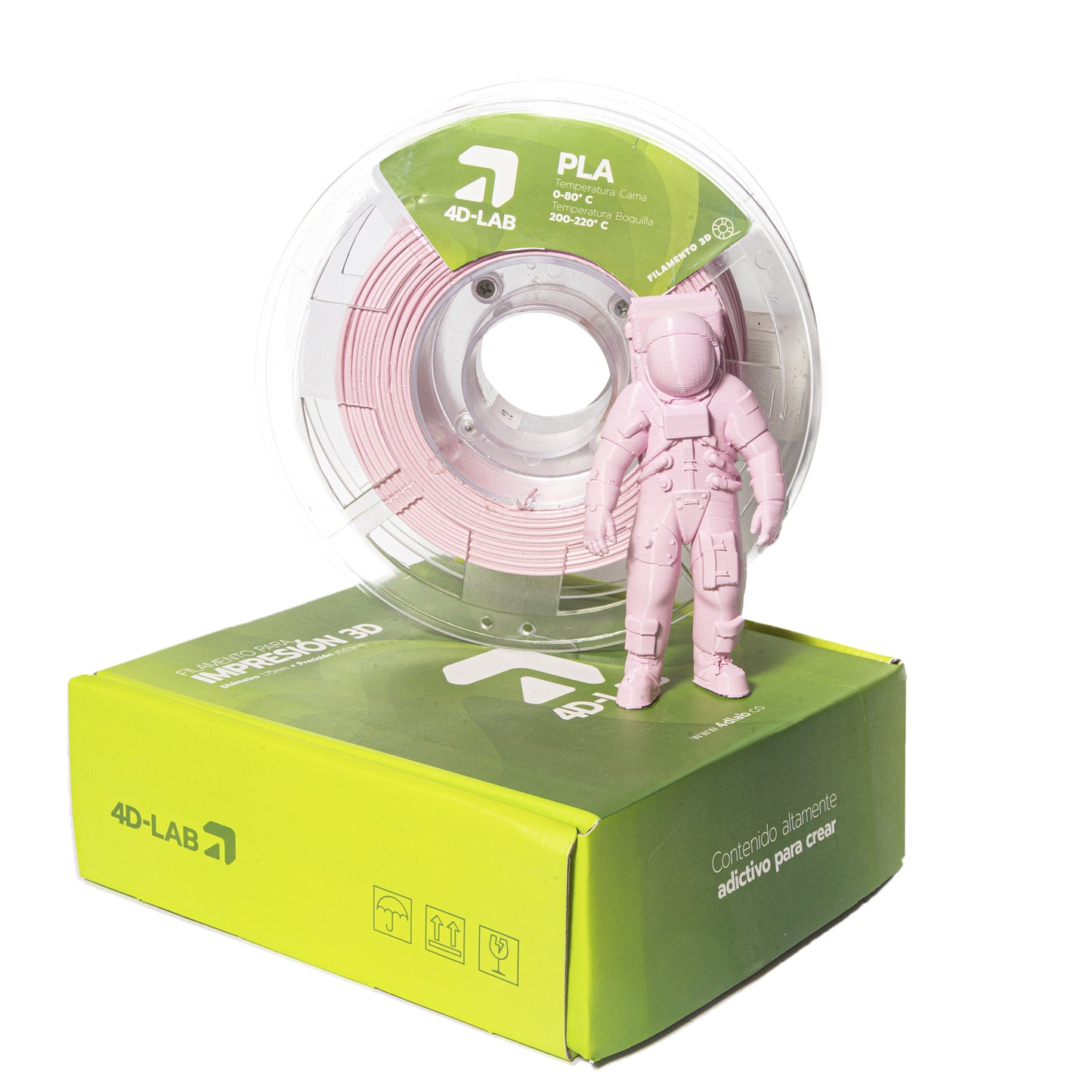 FILAMENTO PLA X 1 KG ROSADO PIEL 4DLAB