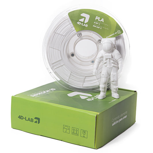 FILAMENTO PLA X 1 KG BLANCO 4DLAB