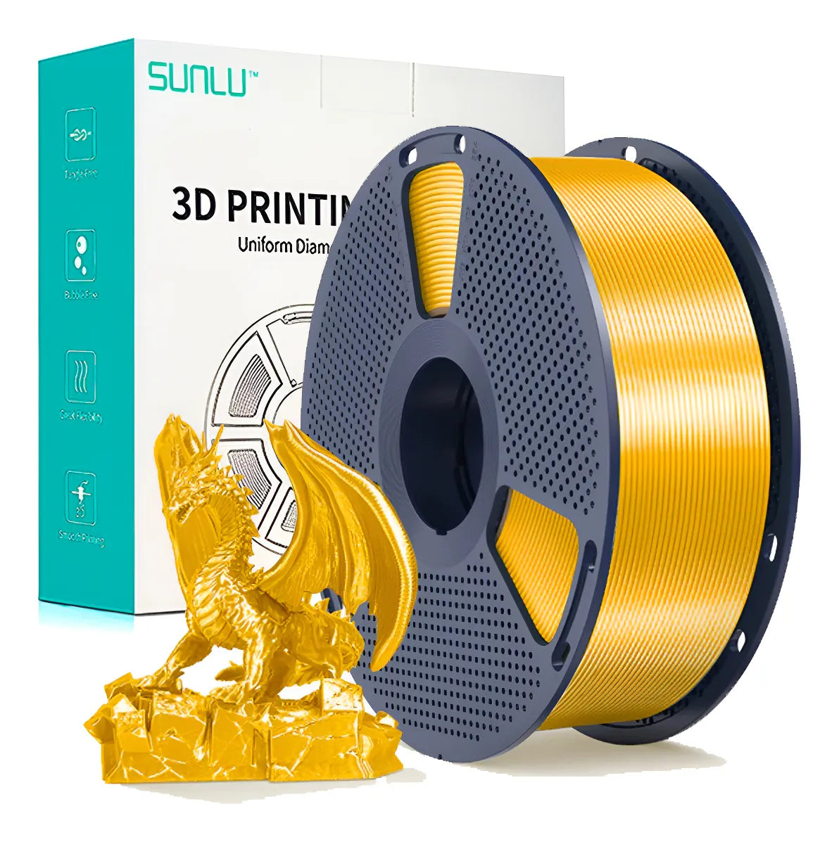 FILAMENTO PLA+ PREMIUM SILK LIGHT GOLD - 1 KG