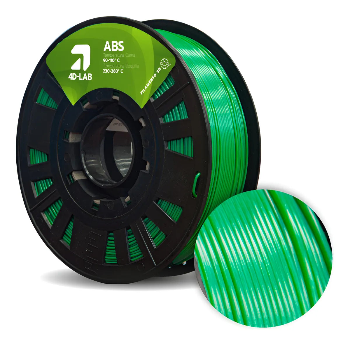 FILAMENTO ABS X 1 KG VERDE 4DLAB
