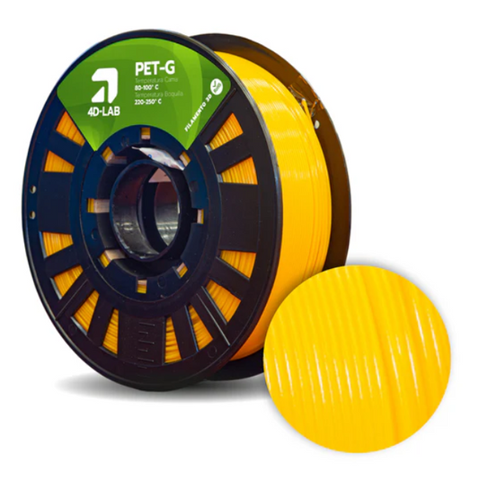 FILAMENTO PETG X 1 KG AMARILLO 4DLAB