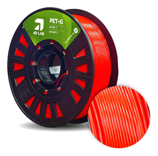 FILAMENTO PETG X 1 KG ROJO 4DLAB