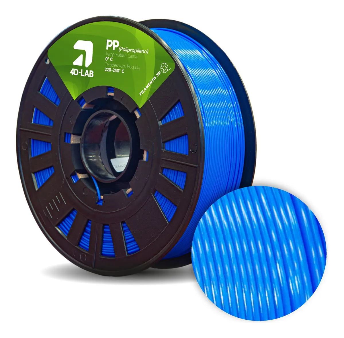 FILAMENTO POLIPROPILENO X 1 KG AZUL 4D LAB